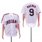 MLB Cleveland Indians #9 Carlos Baerga White Turn Back The Clock Jersey