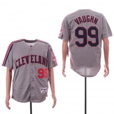MLB Cleveland Indians #99 Ricky Vaughn Gray Turn Back The Clock Jersey
