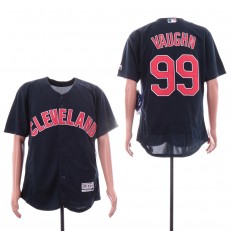 MLB Cleveland Indians #99 Ricky Vaughn Navy Flexbase Jersey