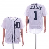 MLB Detroit Tigers #1 Jose Iglesias White Flexbase Jersey