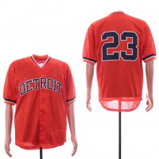MLB Detroit Tigers #23 Kirk Gibson Orange Mesh Throwback Jersey