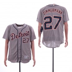MLB Detroit Tigers #27 Jordan Zimmermann Gray Flexbase Jersey