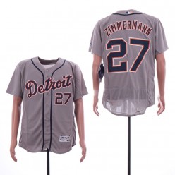 MLB Detroit Tigers #27 Jordan Zimmermann Gray Flexbase Jersey
