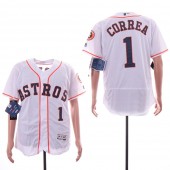 MLB Houston Astros #1 Carlos Correa White Flexbase Jersey