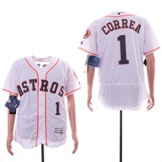 MLB Houston Astros #1 Carlos Correa White Flexbase Jersey