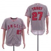 MLB Los Angeles Angels #27 Mike Trout Gray Flexbase Jersey