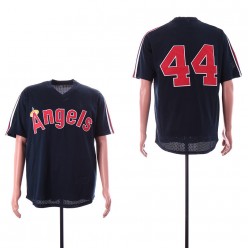 MLB Los Angeles Angels #44 Reggie Jackson Navy BP Mesh Jersey