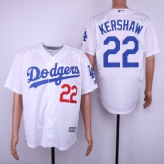 MLB Los Angeles Dodgers #22 Clayton Kershaw White Cool Base Jersey