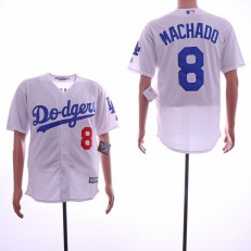 MLB Los Angeles Dodgers #8 Manny Machado White Cool Base Jersey
