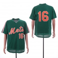 MLB New York Mets #16 Dwight Gooden Green Mesh Throwback Jersey