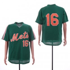 MLB New York Mets #16 Dwight Gooden Green Mesh Throwback Jersey