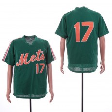 MLB New York Mets #17 Keith Hernandez Green Mesh Throwback Jersey