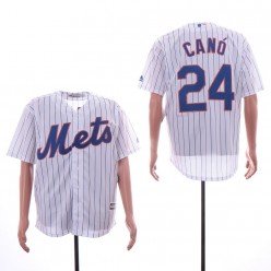 MLB New York Mets #24 Robinson Cano White Cool Base Jersey