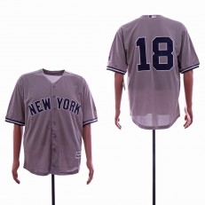 MLB New York Yankees #18 Didi Gregorius Gray Cool Base Player Number Jersey