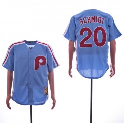 MLB Philadelphia Phillies #20 Mike Schmidt Light Blue Alternate Cooperstown Collection Jersey
