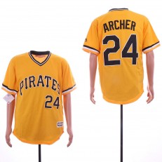 MLB Pittsburgh Pirates #24 Chris Archer Gold Cool Base Jersey