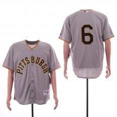 MLB Pittsburgh Pirates #6 Starling Marte Gray Throwback Jersey