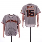 MLB San Francisco Giants #15 Bruce Bochy Gray Cool Base Jersey