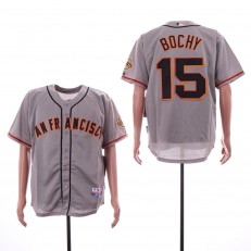 MLB San Francisco Giants #15 Bruce Bochy Gray Cool Base Jersey