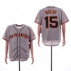 MLB San Francisco Giants #15 Bruce Bochy Gray Cool Base Jersey