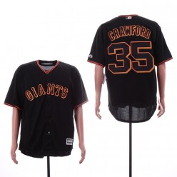 MLB San Francisco Giants #35 Brandon Carwford Black Cool Base Jersey