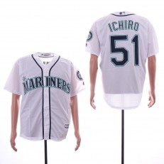 MLB Seattle Mariners #51 Ichiro Suzuki White Cool Base Jersey