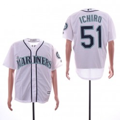 MLB Seattle Mariners #51 Ichiro Suzuki White Cool Base Jersey