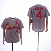 MLB St. Louis Cardinals #4 Yadier Molina Gray Flexbase Jersey