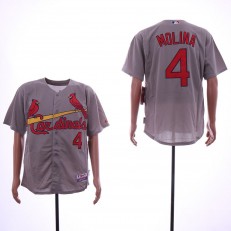 MLB St. Louis Cardinals #4 Yadier Molina Gray Flexbase Jersey