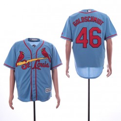 MLB St. Louis Cardinals #46 Paul Goldschmidt Light Blue Cool Base Jersey