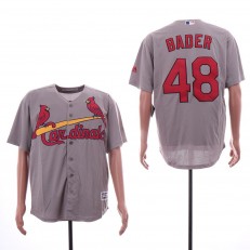 MLB St. Louis Cardinals #48 Harrison Bader Gray Cool Base Jersey