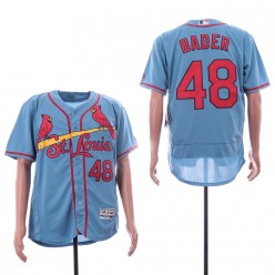 MLB St. Louis Cardinals #48 Harrison Bader Light Blue Flexbase Jersey