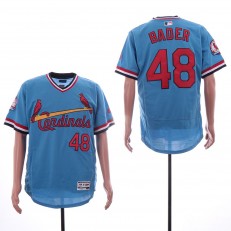 MLB St. Louis Cardinals #48 Harrison Bader Light Blue Throwback Flexbase Jersey