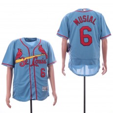 MLB St. Louis Cardinals #6 Stan Musial Light Blue Flexbase Jersey
