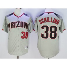 MLB Arizona Diamondbacks 38 Curt Schilling Gray Flexbase Men Jersey