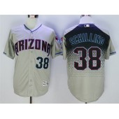 MLB Arizona Diamondbacks 38 Curt Schilling Gray Teal Flexbase Men Jersey