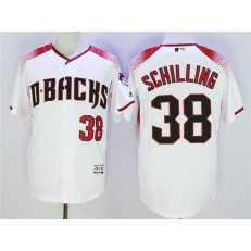 MLB Arizona Diamondbacks 38 Curt Schilling White Flexbase Men Jersey