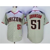 MLB Arizona Diamondbacks 51 Randy Johnson Gray Flexbase Men Jersey