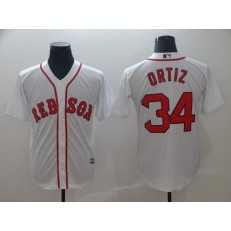MLB Boston Red Sox 34 David Ortiz White Cool Base Men Jersey