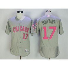 MLB Chicago Cubs 17 Kris Bryant Gray Mother's Day Flexbase Men Jersey