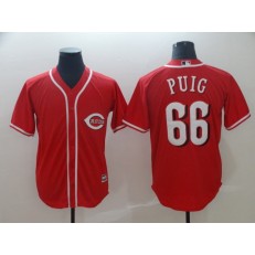 MLB Cincinnati Reds 66 Yasiel Puig Red Cool Base Men Jersey