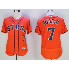 MLB Houston Astros 7 Craig Biggio Orange Flexbase Men Jersey