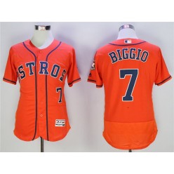MLB Houston Astros 7 Craig Biggio Orange Flexbase Men Jersey