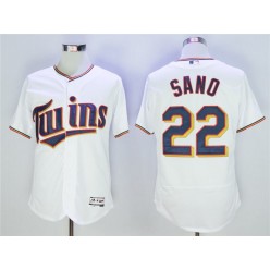 MLB Minnesota Twins 22 Miguel Sano White Flexbase Men Jersey