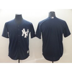 MLB New York Yankees Blank Navy Cool Base Men Jersey