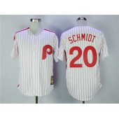 MLB Philadelphia Phillies 20 Mike Schmidt White Cooperstown Collection Cool Base Men Jersey