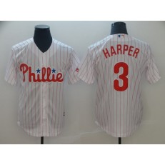 MLB Philadelphia Phillies 3 Bryce Harper White Cool Base Men Jersey