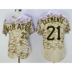 MLB Pittsburgh Pirates 21 Roberto Clemente Camo Flexbase Men Jersey