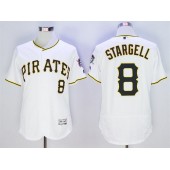 MLB Pittsburgh Pirates 8 Willie Stargell White Flexbase Men Jersey