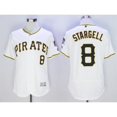 MLB Pittsburgh Pirates 8 Willie Stargell White Flexbase Men Jersey